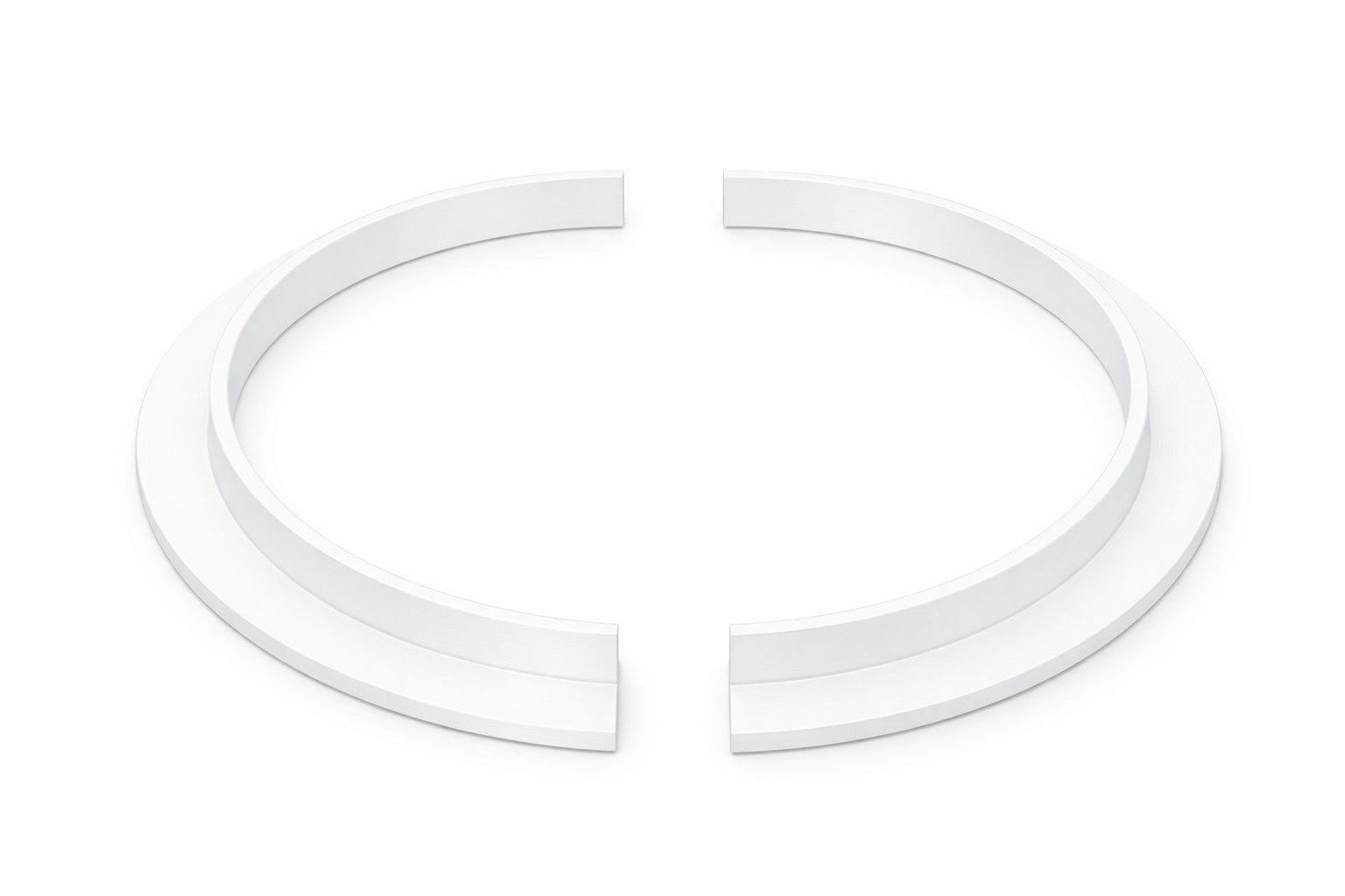 WEGO POWER SÄULENRING ALU 2,0 MM 25/25 Ø 250 MM WEIß BESCHICHTET, ÄHNLICH RAL 9010