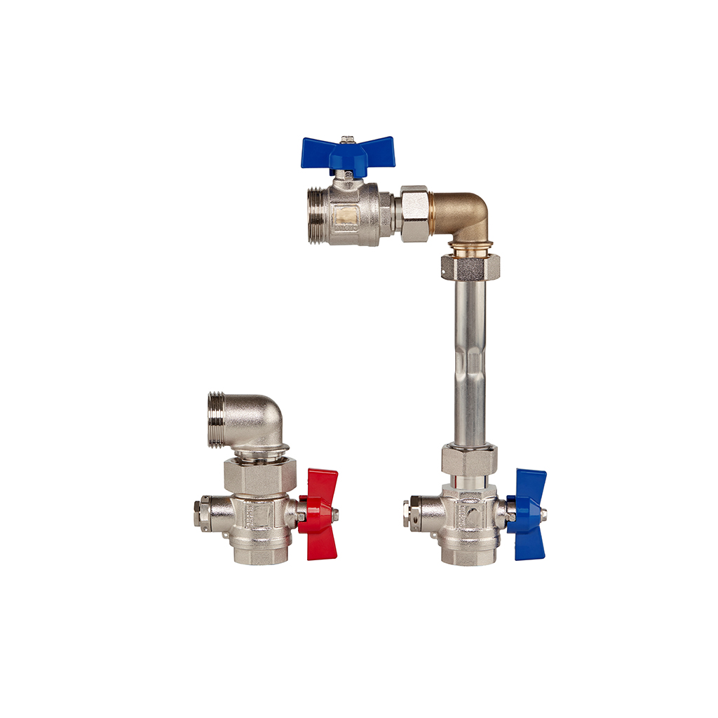 WEGO KLIMA-FLOOR WMZ-SET VERTIKAL 1" WÄRMEMENGENZÄHLER EINBAUSET 130 MM X 1" ECK