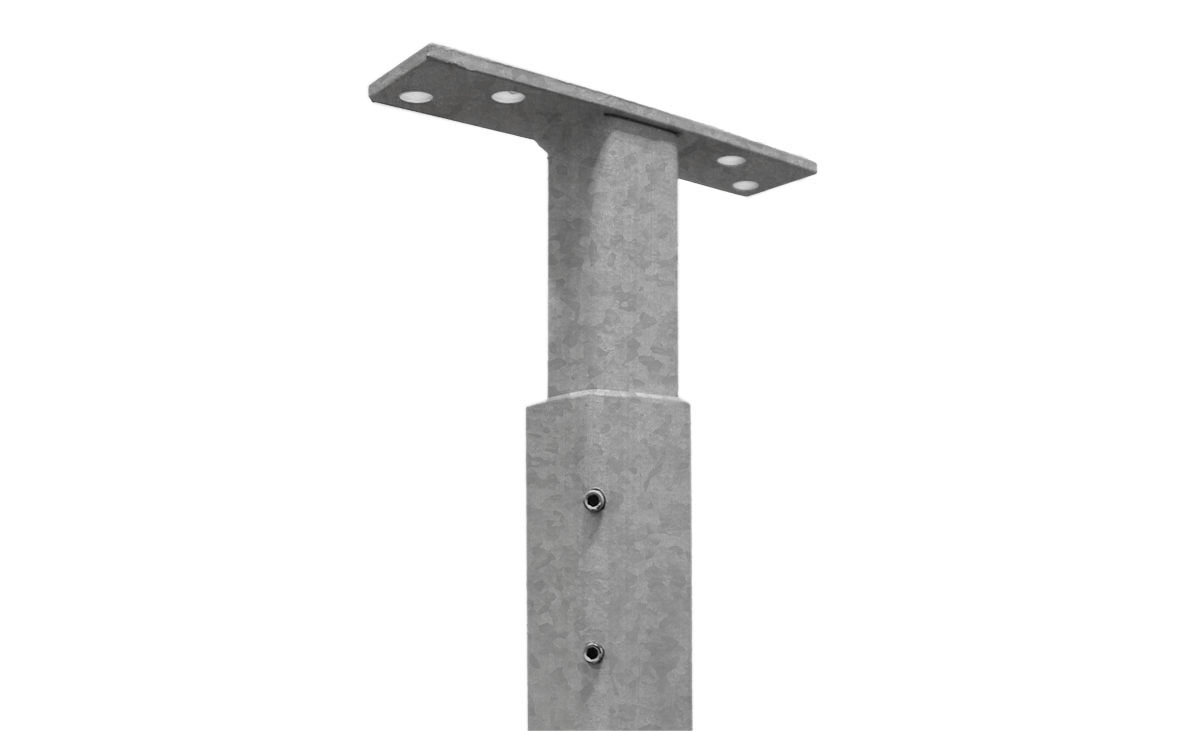 WEGO POWER TELESKOPSTÜTZE 100 X 100 X 4 TELESKOPIERBARER BEREICH: 3220 - 3500 MM VERZ. STAHL, C5 HIGH DIN EN 14713-1 & 2