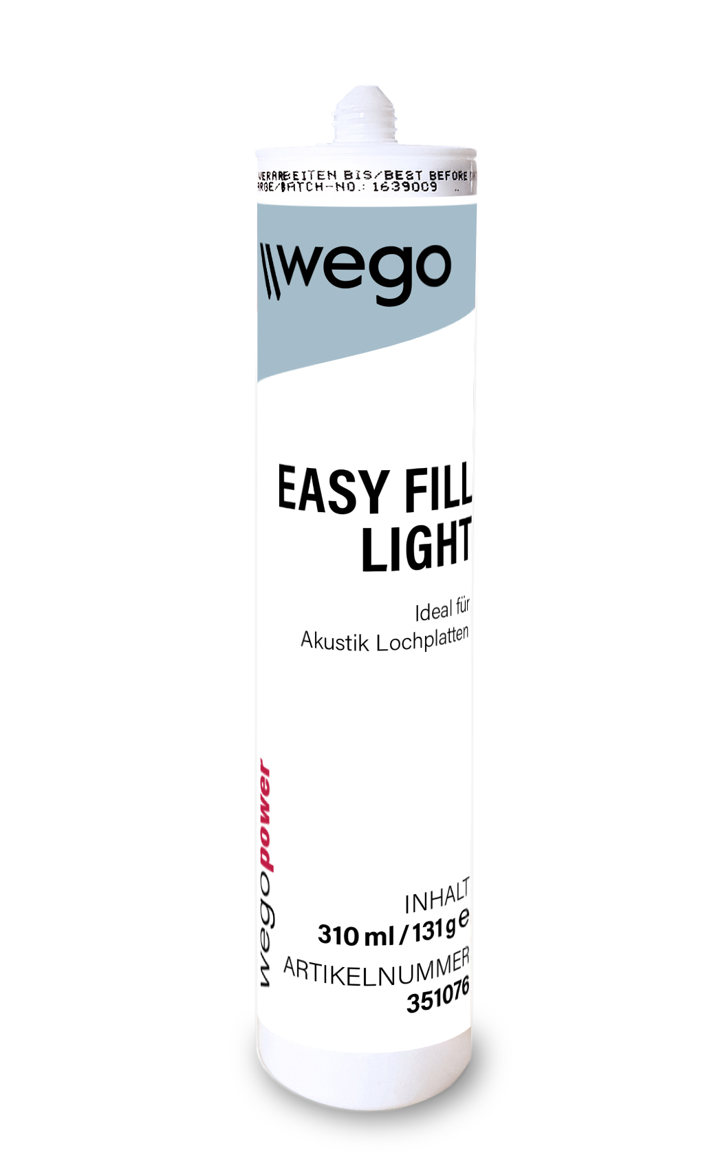 WEGO POWER EASY FILL LIGHT 310 ML/KARTUSCHE IDEAL FÜR AKUSTIK LOCHPLATTEN