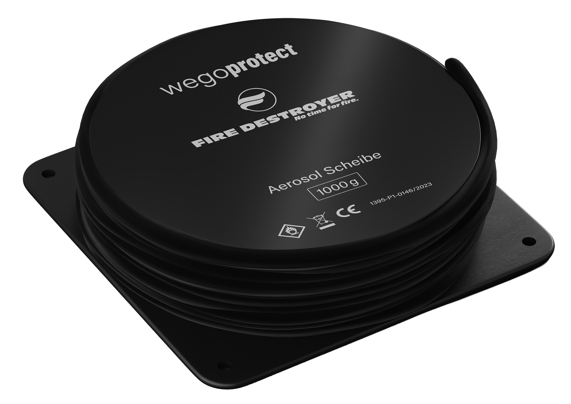 WEGO PROTECT FIRE DESTROYER SCHEIBE 1,0 KG, LÖSCHVOL. 10 M3, 10 M ZÜNDSCHNUR 120 X 120 X 135 MM, LOCHABSTAND 100 MM